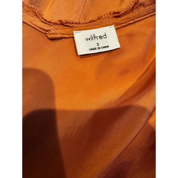 WILFRED Rust Orange Cupro Slip Dress Size 2 - Picture 5 of 7